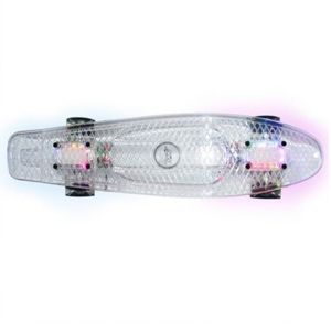 Skateboard NILS Extreme Plastik Board Fishboard LED 