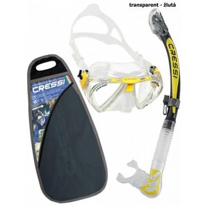 Potápěčský set CRESSI Penta+Alpha Ultra Dry - transparent žlutá