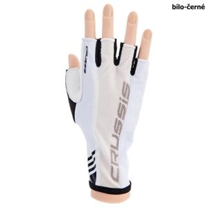 Cyklo rukavice CRUSSIS bílo-černé, vel. XL 