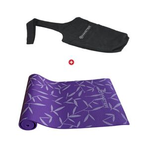 Akční set MASTER - Podložka na cvičení Yoga PVC 8 mm fialová + Taška Yoga Bag - černá
