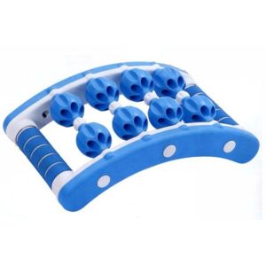 Masážní roller MS01 modro-bílý 21 x 35 cm