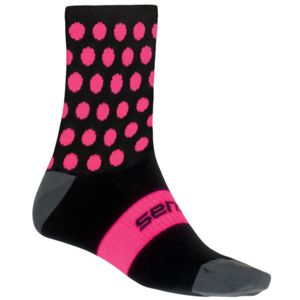 Ponožky SENSOR Dots černo-růžové vel. 9-11 