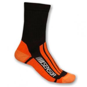 Ponožky SENSOR Treking Merino černo-oranžové - vel. 6-8
